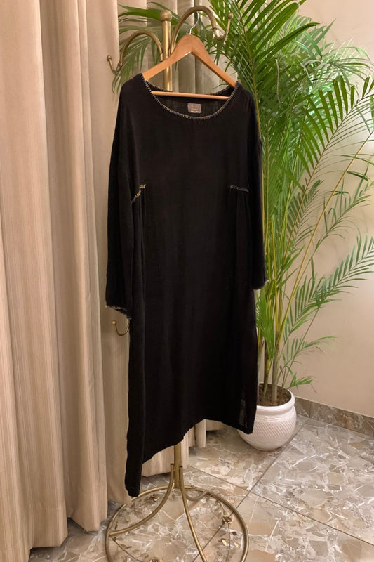 Shwet Dress (Black) - Auruhfy India