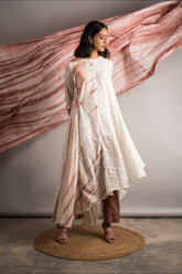 Asymmetric Half n Half Tunic Set - Auruhfy India