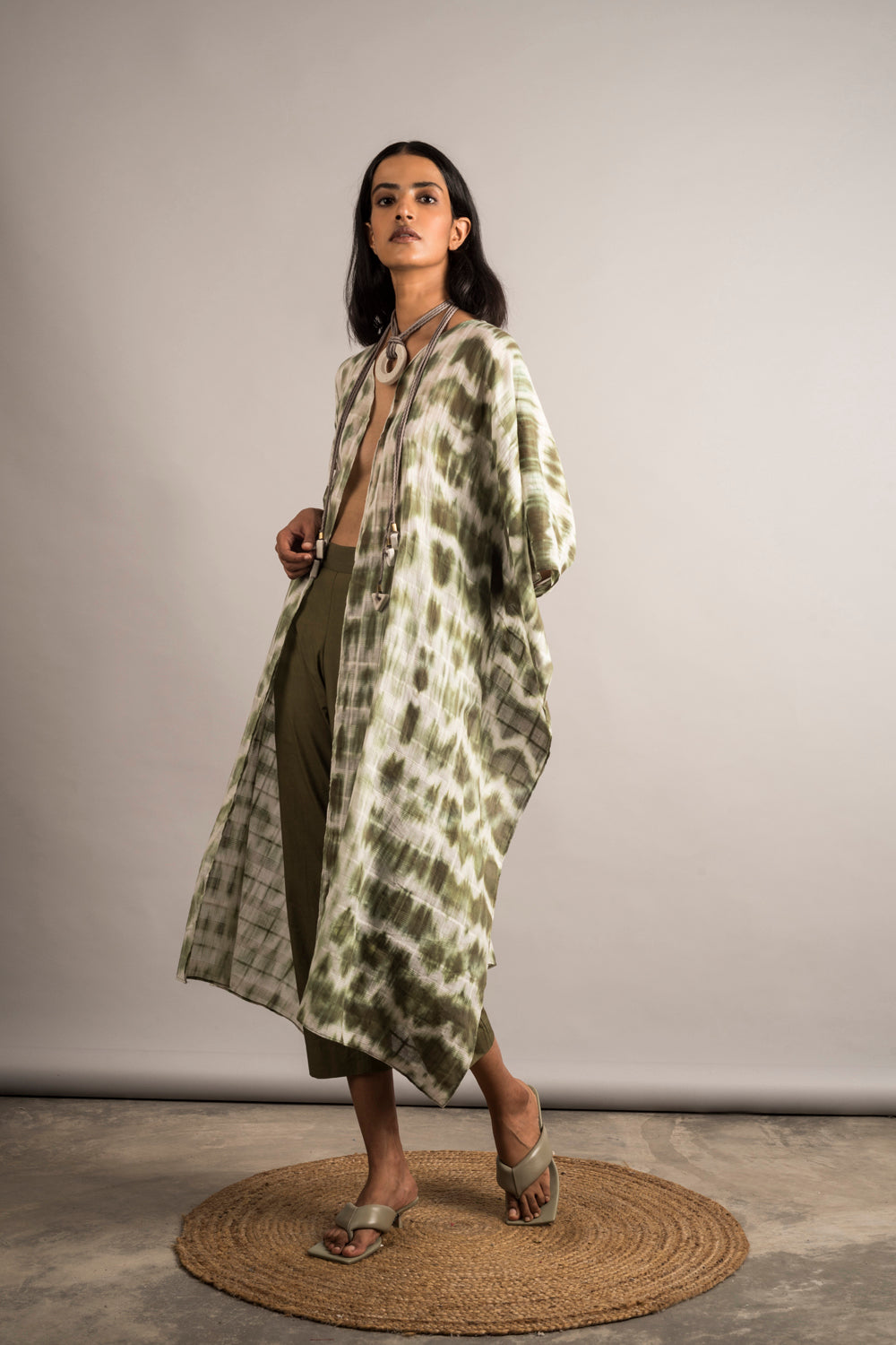 Moss Tie-Dye Overlay Set - Auruhfy India