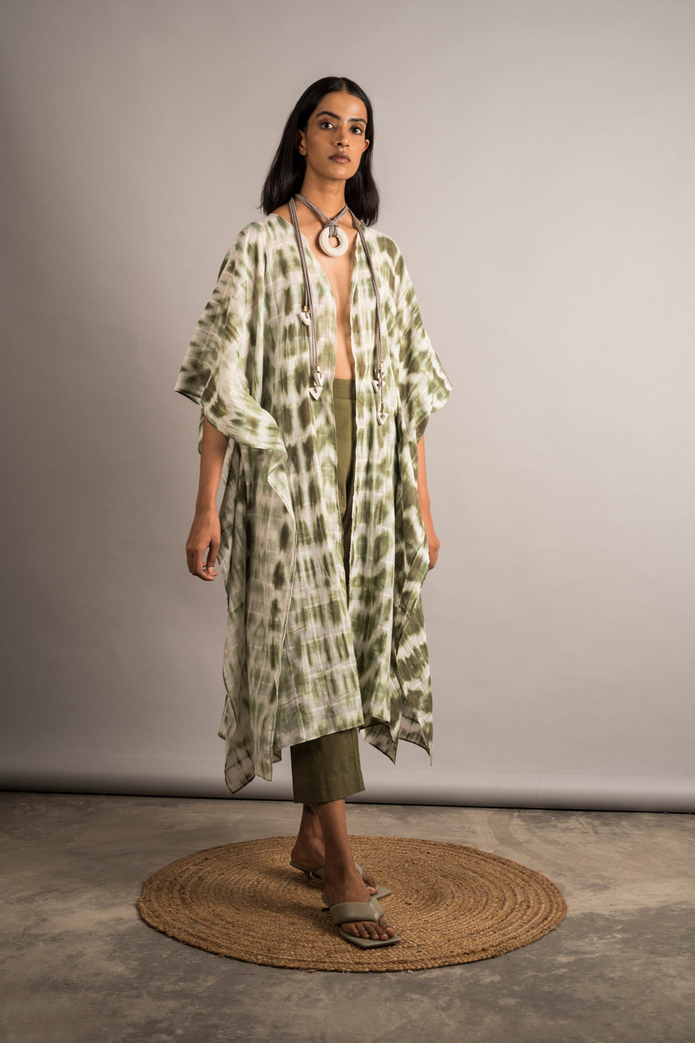 Moss Tie-Dye Overlay Set - Auruhfy India