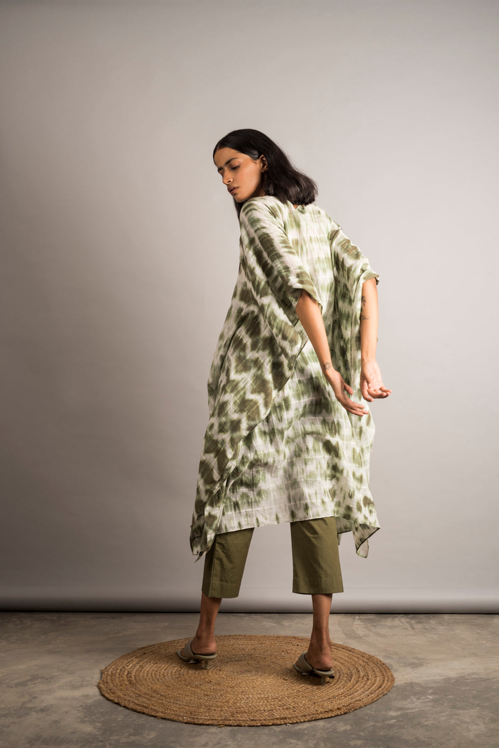 Moss Tie-Dye Overlay Set - Auruhfy India