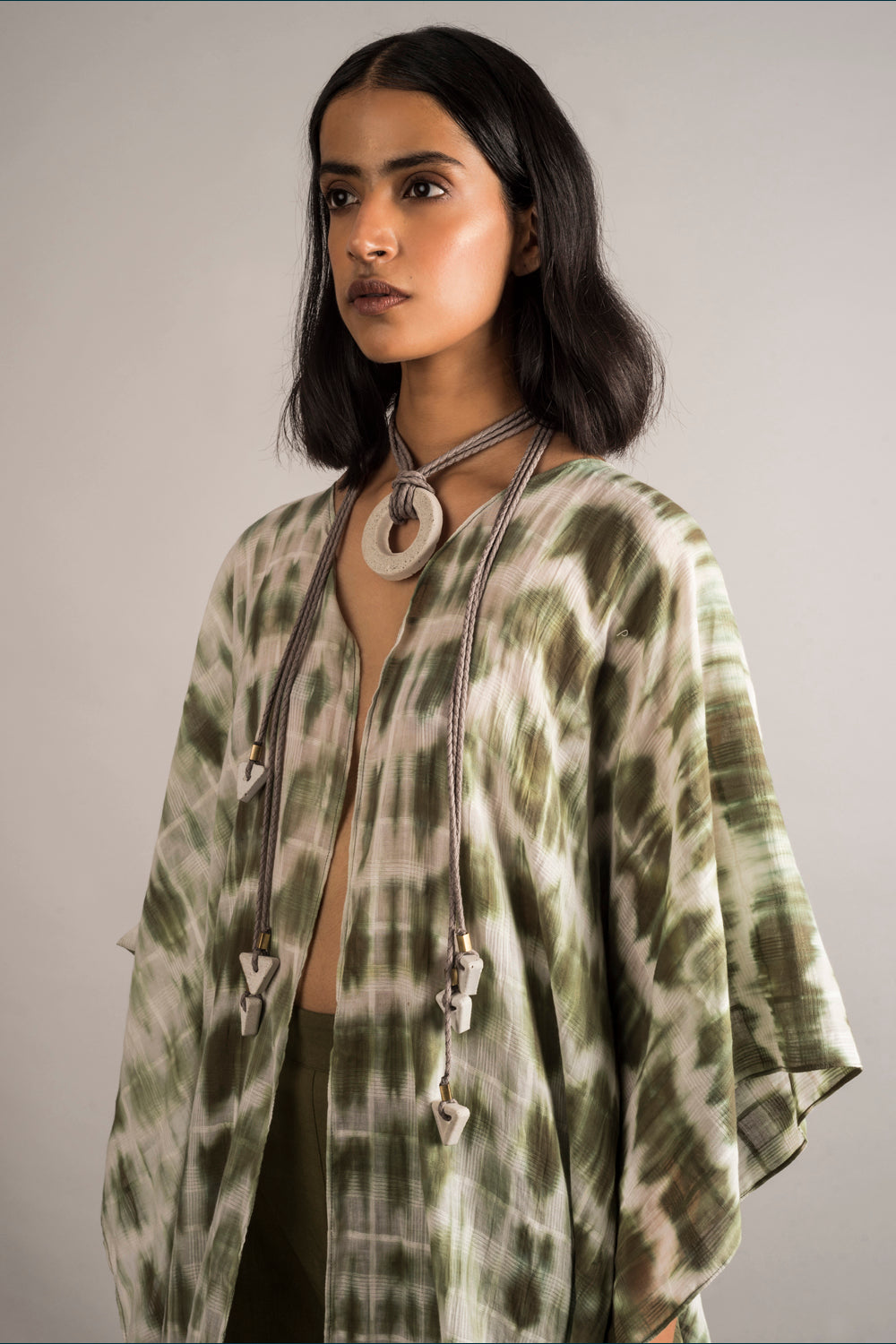 Moss Tie-Dye Overlay Set - Auruhfy India