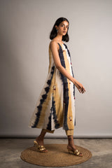 Striped Tie-Dye Dress - Auruhfy India