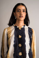 Striped Tie Dye top - Auruhfy India