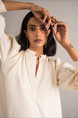 Ecru Layered Dress - Auruhfy India