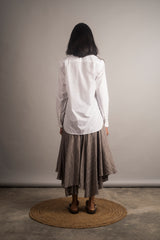 Embellished White Poplin Shirt - Auruhfy India