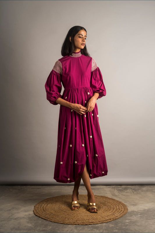 Cowl Midi Dress - Auruhfy India