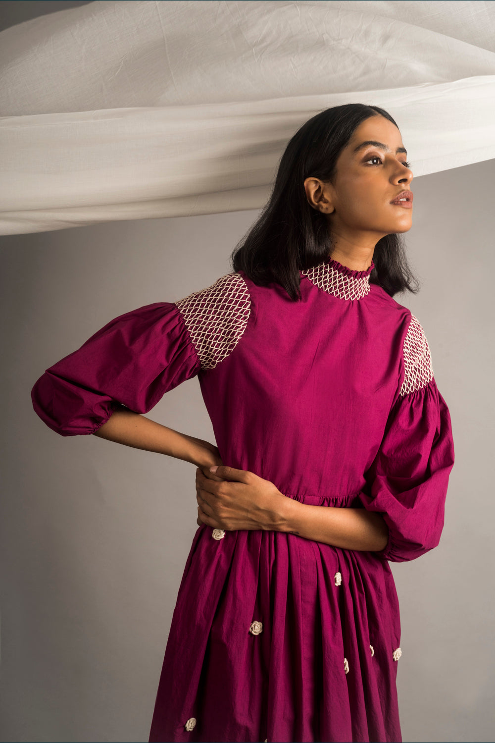 Cowl Midi Dress - Auruhfy India