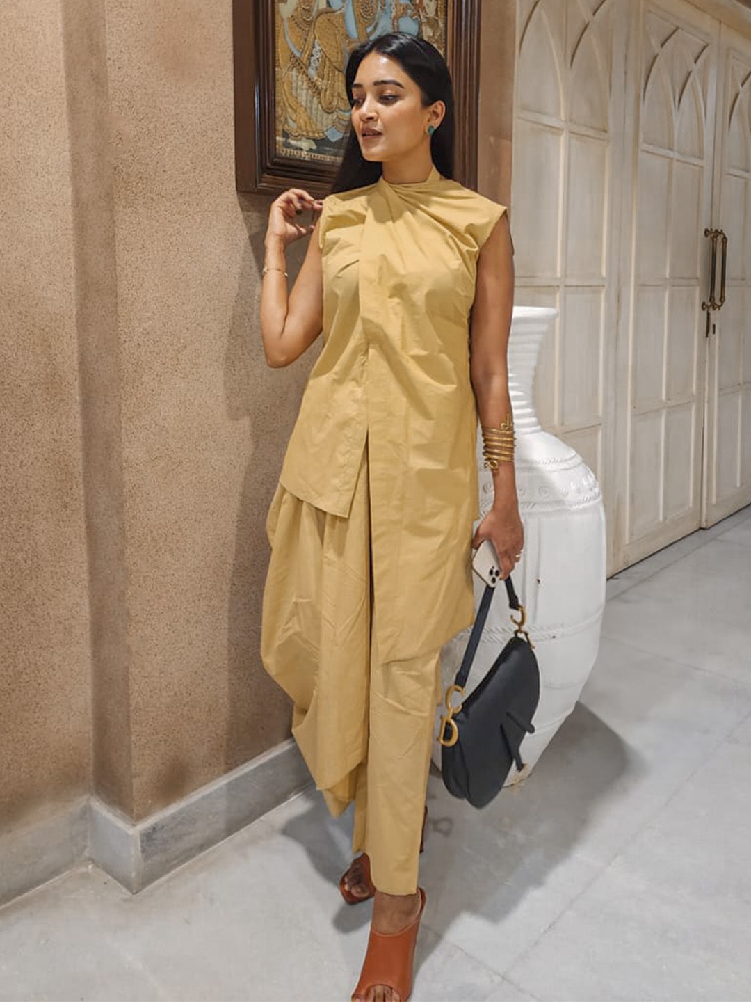 Masoom Minawala In Our Asymmetric Draped Co-ord Set - Auruhfy India