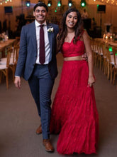 Scarlet Feather Lehenga Set