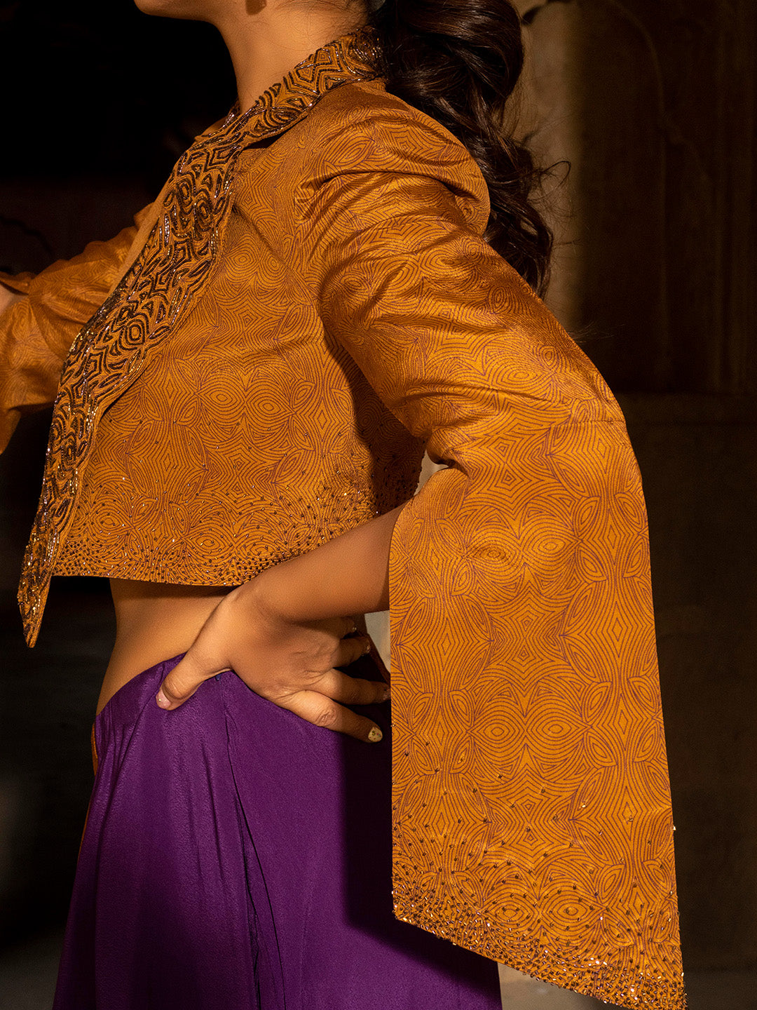 Zainab Asymmetric Skirt Set - Auruhfy India
