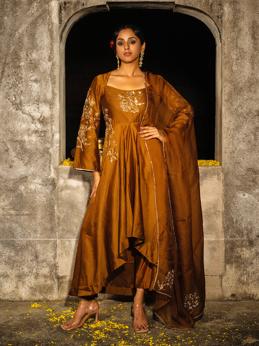 Zarish Asymmetric Tunic Set - Auruhfy India