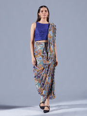 Antheia Draped Saree - Auruhfy India
