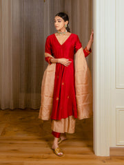 Burnt Red Layered Tunic Set