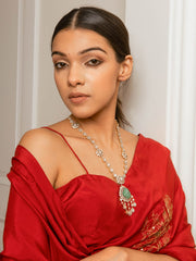 Embroidered Burnt Red Silk Saree - Auruhfy India