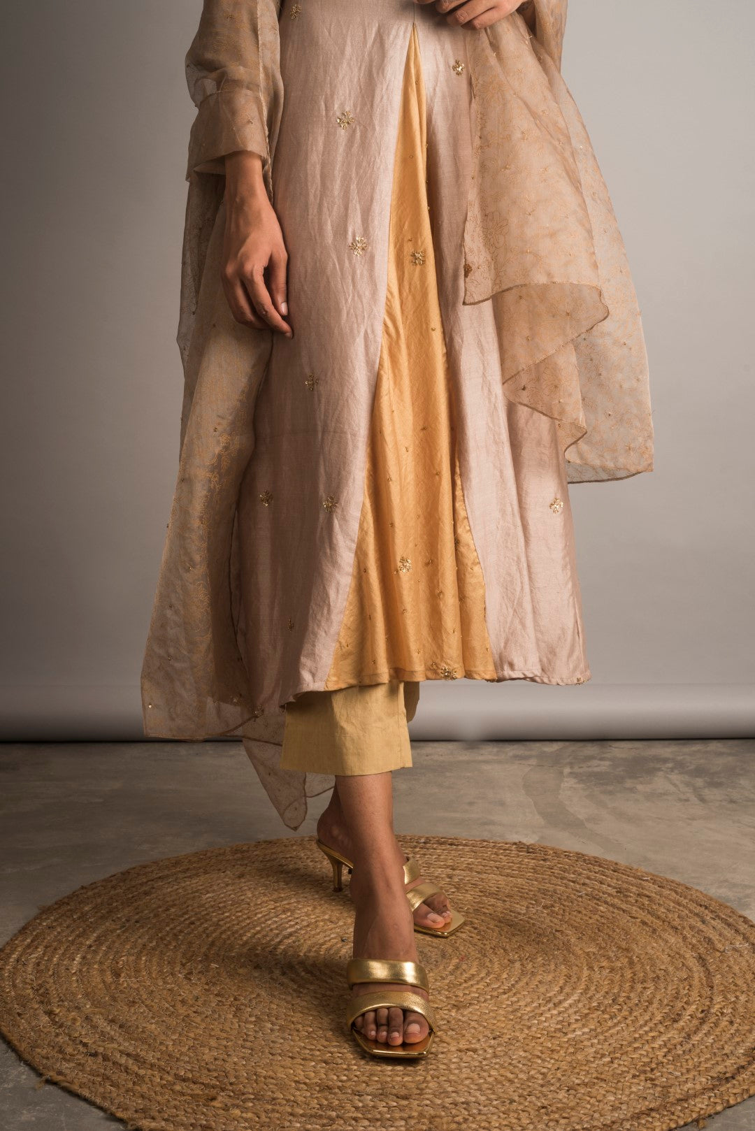 Embellished Panel Tunic Set - Auruhfy India