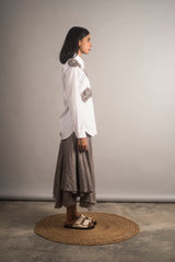 Asymmetric Flair Pants - Auruhfy India