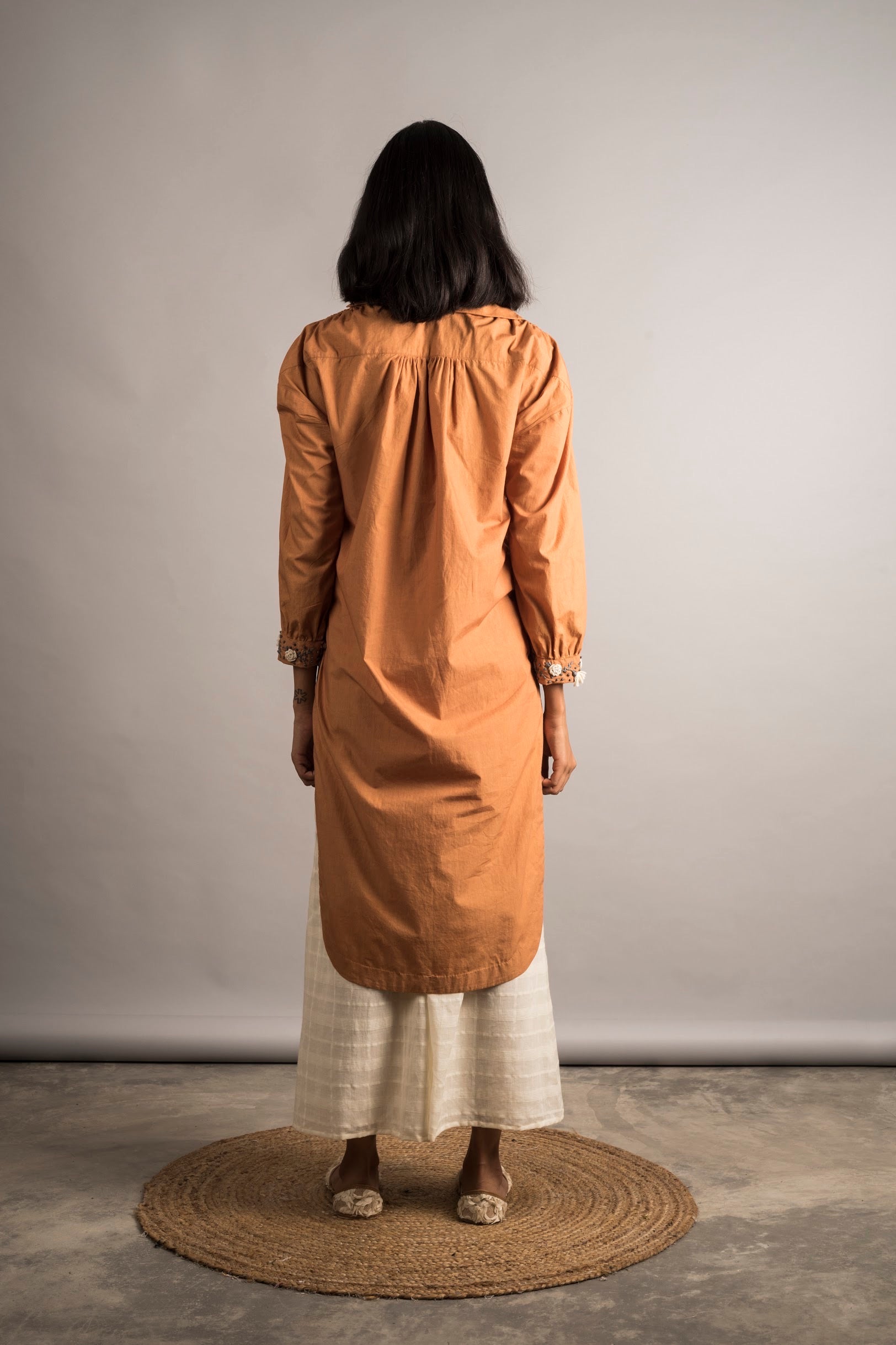 Ecru Flair Pants - Auruhfy India
