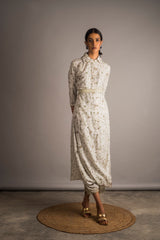Embellished Front Cowl Tunic Set - Auruhfy India