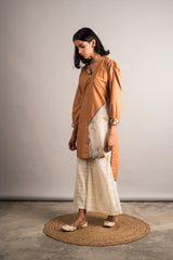 Rust Hi Low Tunic - Auruhfy India
