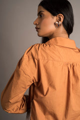 Rust Hi Low Tunic - Auruhfy India