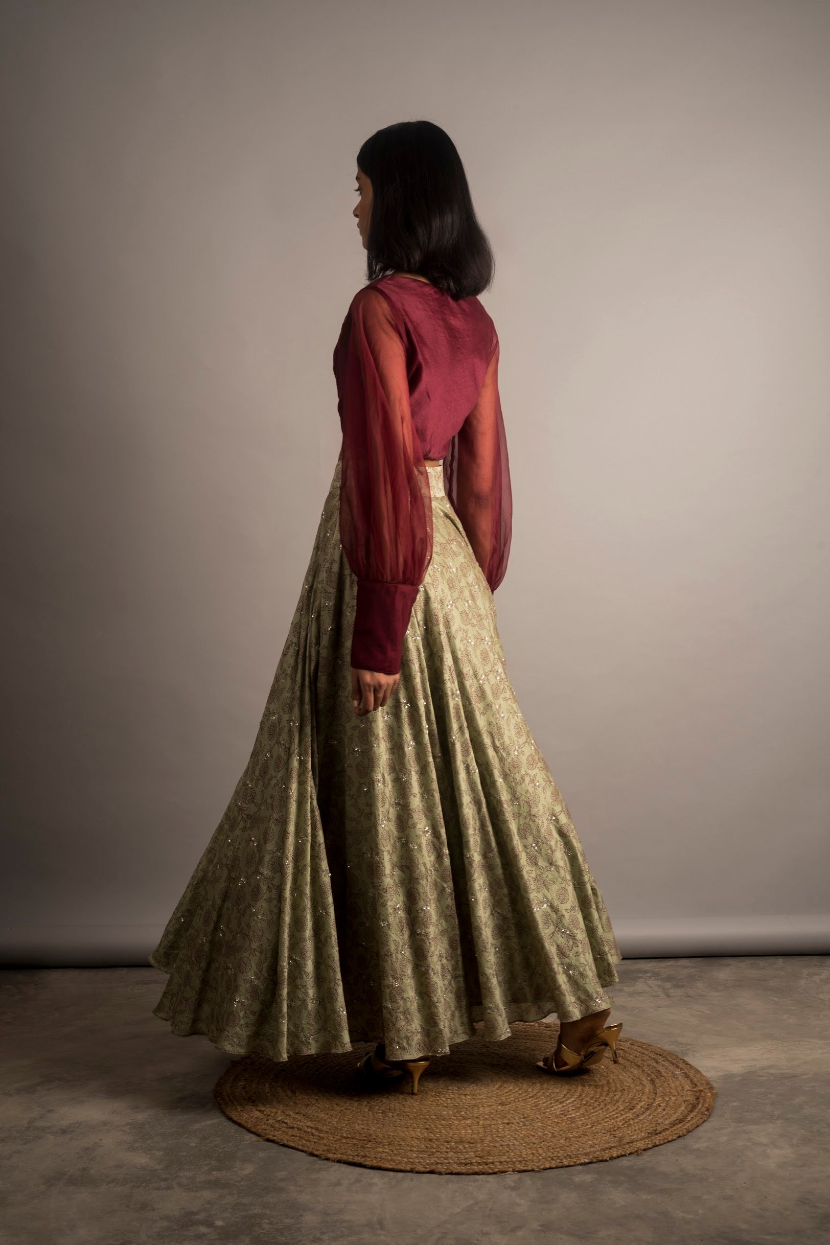 Embellished Lehanga Skirt Set - Auruhfy India