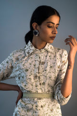 Embellished Front Cowl Tunic Set - Auruhfy India