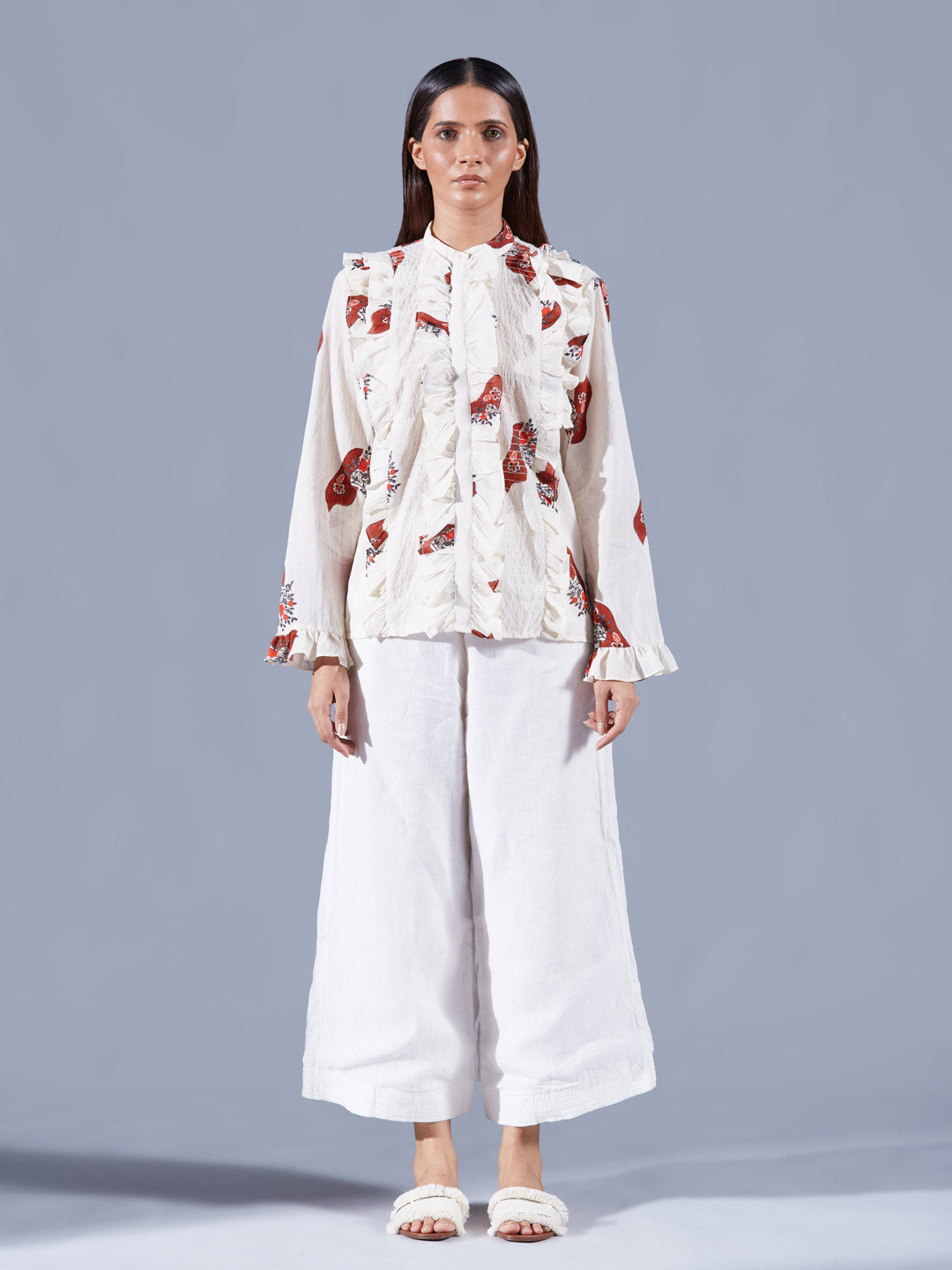 Neoma Blight Ruffle Top - Auruhfy India
