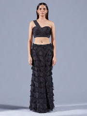 Raven Mermaid Skirt Set - Auruhfy India