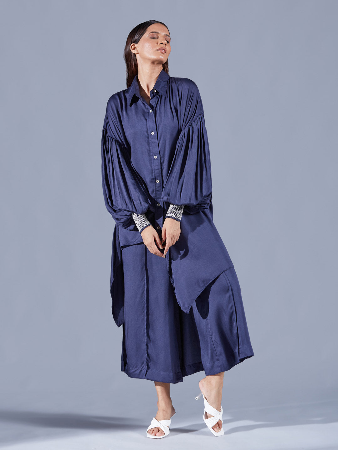 Sheath Asymmetric Shirt - Auruhfy India