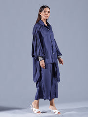 Sheath Asymmetric Shirt Set - Auruhfy India