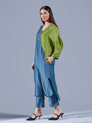 Teal Fern Dual Tunic Set - Auruhfy India