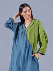 Teal Fern Dual Tunic Set - Auruhfy India