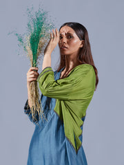 Teal Fern Dual Tunic Set - Auruhfy India
