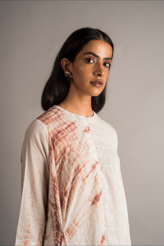 Asymmetric Half n Half Tunic Set - Auruhfy India