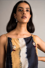 Striped Tie-Dye Embroidered Set - Auruhfy India