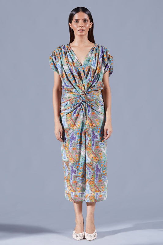 Antheia Draped Dress - Auruhfy India