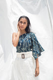 Paper-Bag Belted Linen Skirt - Auruhfy India
