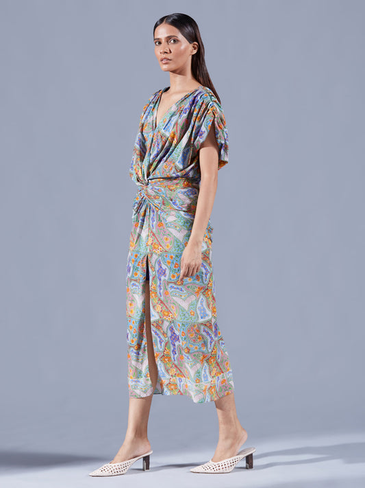 Antheia Draped Dress - Auruhfy India