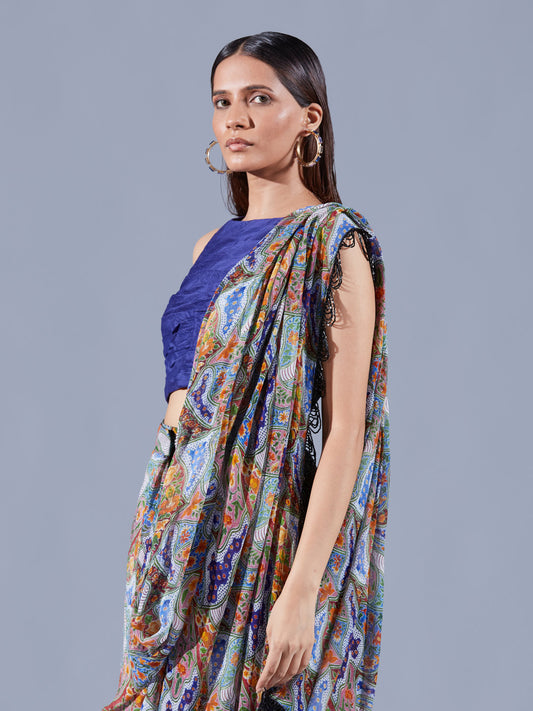 Antheia Draped Saree - Auruhfy India