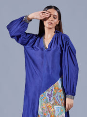 Berry Blue Hi Low Tunic Set - Auruhfy India
