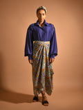 Draped Antheia Asymmetric Skirt - Auruhfy India