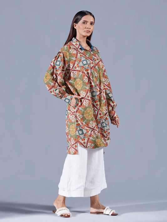 Eirene Cowl Tunic Set - Auruhfy India