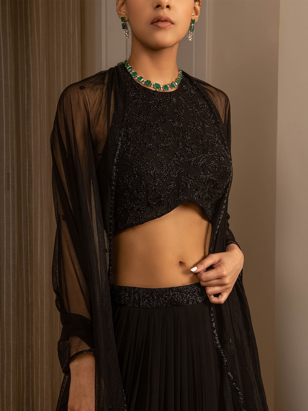 Indya Black Bandhani Print Kalidar Lehenga Skirt 2024 | Buy Indya Online |  ZALORA Hong Kong