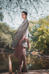 Hand Embroidered Prasuna Trench Coat - Auruhfy India