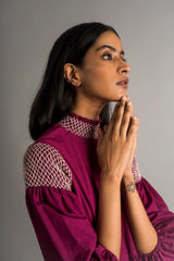Cowl Embroidered Dress - Auruhfy India