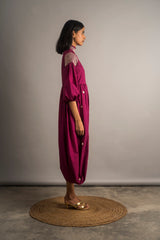 Cowl Embroidered Dress - Auruhfy India