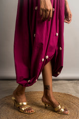 Cowl Embroidered Dress - Auruhfy India