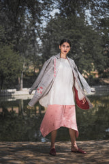 Hand Embroidered Prasuna Trench Coat - Auruhfy India