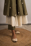Moss Green Layered Tunic/ Set - Auruhfy India